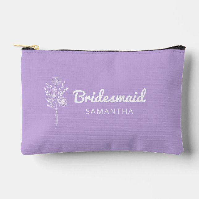 Bridesmaid Vorschlag Trauzeugin Makeup Bag Zubehörtasche (Vorderseite)