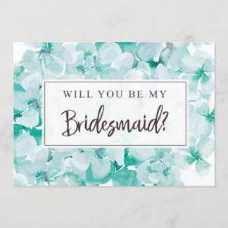 Bridesmaid-Vorschlagskarte | Aquamarin Einladung
