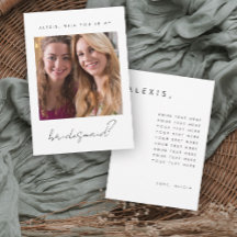 Bridesmaid-Vorschlagskarte