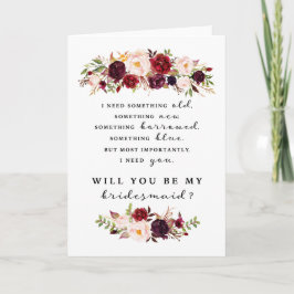 Bridesmaid-Vorschlagskarte, Faltkarte Karte