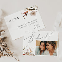 Bridesmaid-Vorschlagskarte für die Wildblume im He