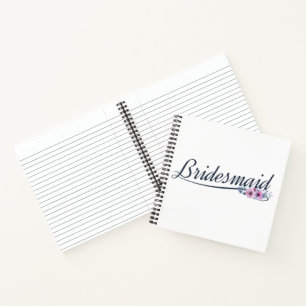 Bridesmaid Wedding Calligraphy Gäestbook Notizbuch