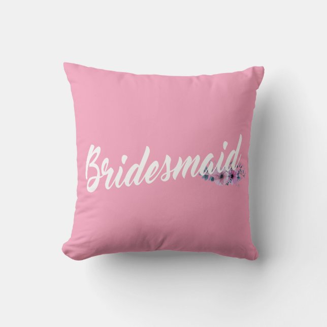 Bridesmaid Wedding Calligraphy | Kissen (Vorderseite)