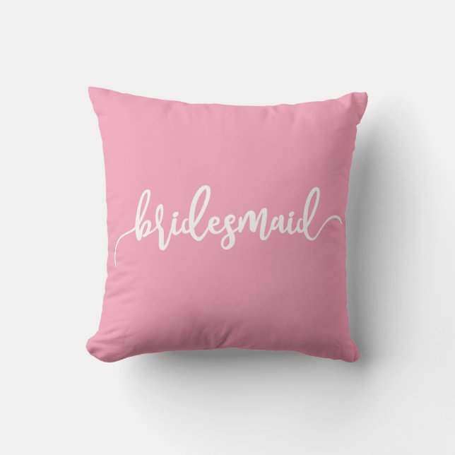 Bridesmaid Wedding Calligraphy | Kissen (Vorderseite)
