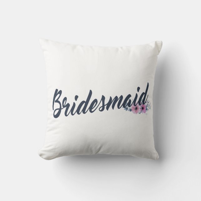 Bridesmaid Wedding Calligraphy | Kissen (Vorderseite)