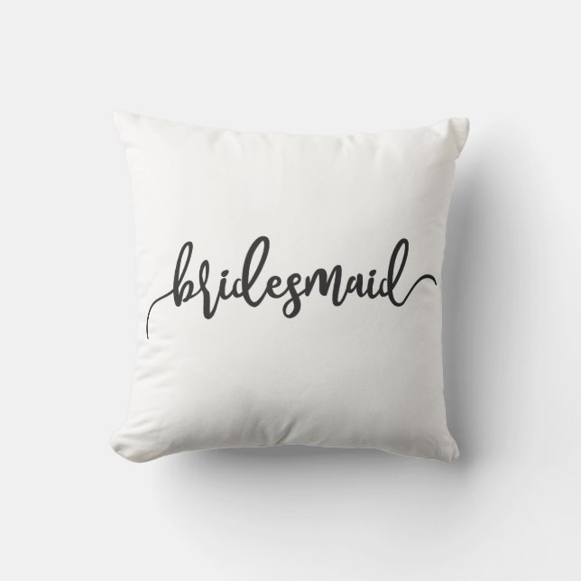 Bridesmaid Wedding Calligraphy | Kissen (Vorderseite)