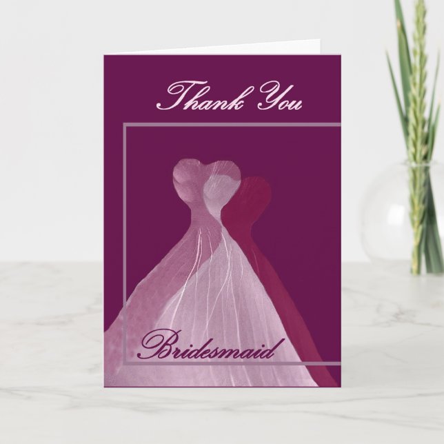 Bridesmaid Wedding DANK Dankeskarte (Vorderseite)