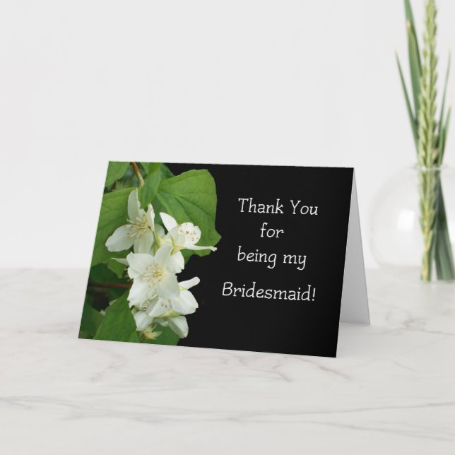 Bridesmaid Wedding Danke-Card Dankeskarte (Vorderseite)