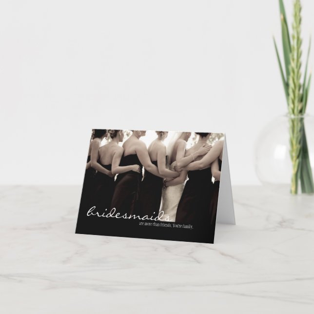 Bridesmaid Wedding Danke-Card Dankeskarte (Vorderseite)