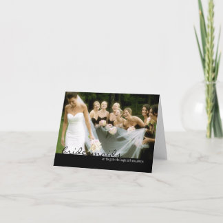 Bridesmaid Wedding Danke-Card Dankeskarte