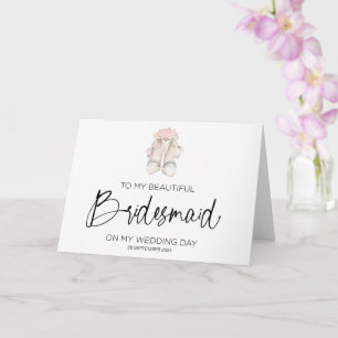 Bridesmaid Wedding danke Ihnen ein Geschenk von Br Karte