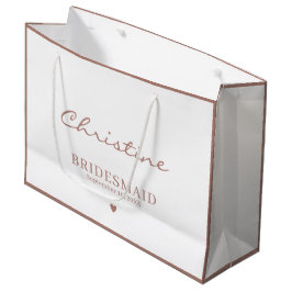 Bridesmaid Wedding Vielen Dank mit Namen Große Geschenktüte
