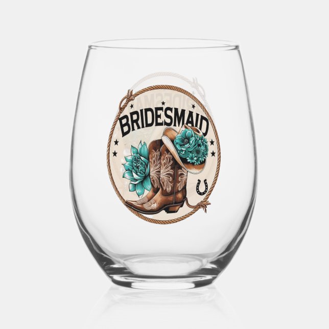 Bridesmaid Weinglas Ohne Stiel (Vorderseite)