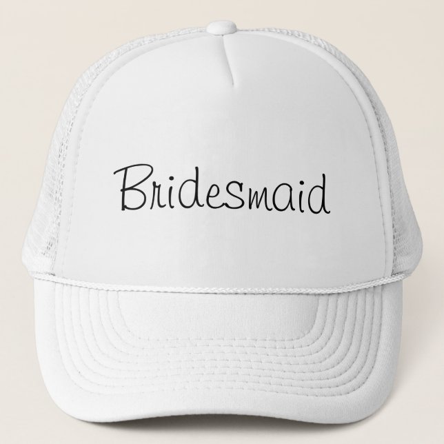 Bridesmaid White Wedding Hat Truckerkappe (Vorderseite)