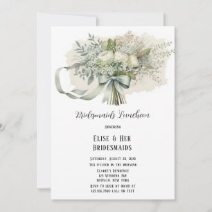 Bridesmaids Bouquet von Peonies Blume Luncheon Einladung