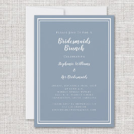 Bridesmaids Brunch Brautparty Dusty Blue Modern Einladung