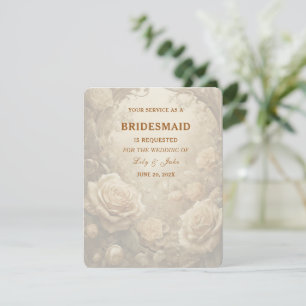 Bridesmaids der lieblichen Rose Einladung