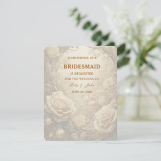 Bridesmaids der lieblichen Rose Einladung