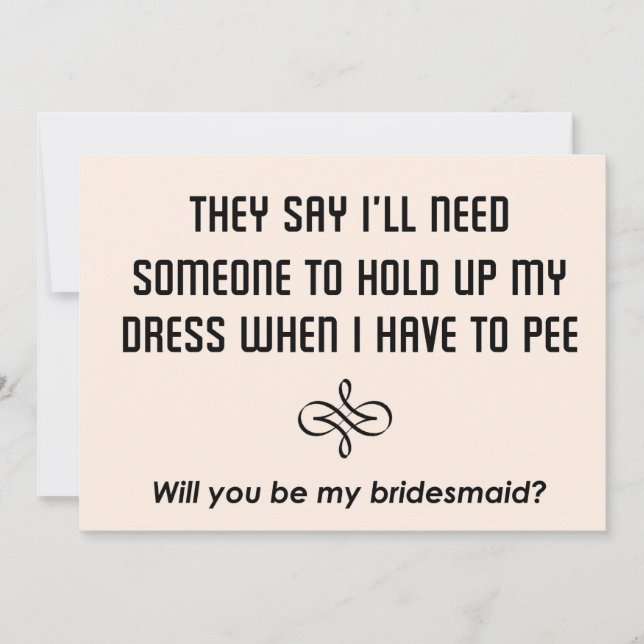 Bridesmaids Einladung Werden Sie meine Brautjungfr (Vorderseite)