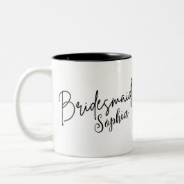 Bridesmaids Geschenke | Benutzerdefinierte schwarz Zweifarbige Tasse