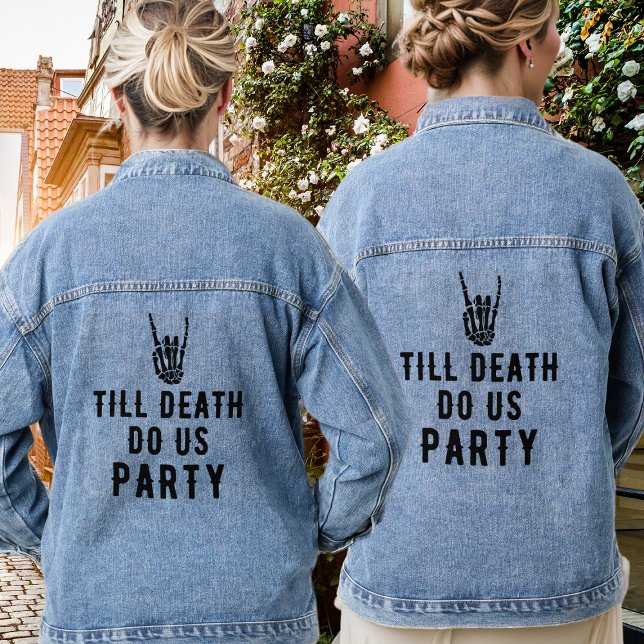 Bridesmaids Jusqu'À La Mort Faisons-Nous Fête des  (Bridesmaids Till Death Do Us Party Bridal Shower Denim Jacket
)