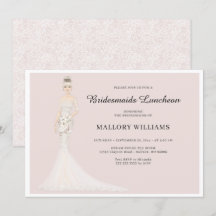 Bridesmaids Luncheon Fashion Bride Einladung