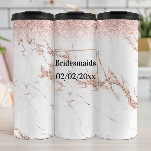 Bridesmaids Tumbler: Rose Gold Eleganz Thermosbecher (Von Creator hochgeladen)