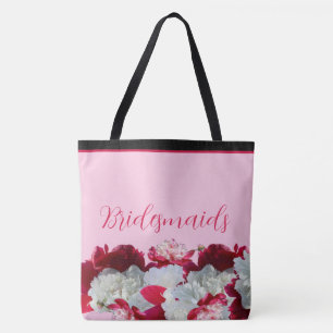 Bridesmaier florale Peonies multiplen Drucktasche Tasche