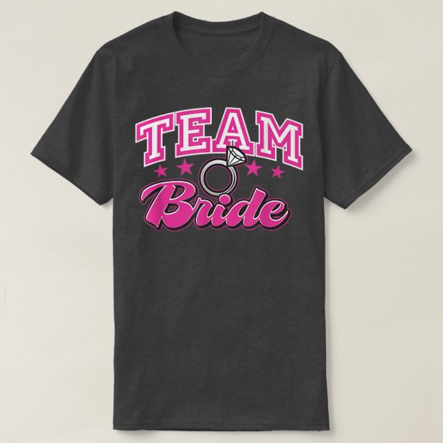 Bridesmaier Team Bride Groom Bride Wedding Party T-Shirt (Design vorne)