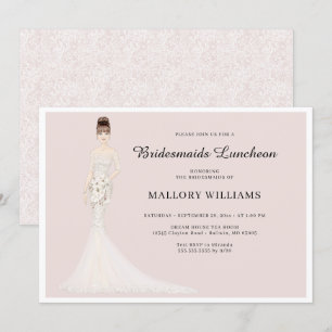 Bridesmaiers déjeuner Fashion Bride Invitation