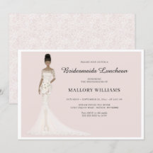 Bridesmaiers déjeuner Fashion Bride Invitation