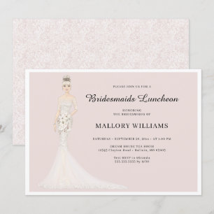 Bridesmaiers déjeuner Fashion Bride Invitation