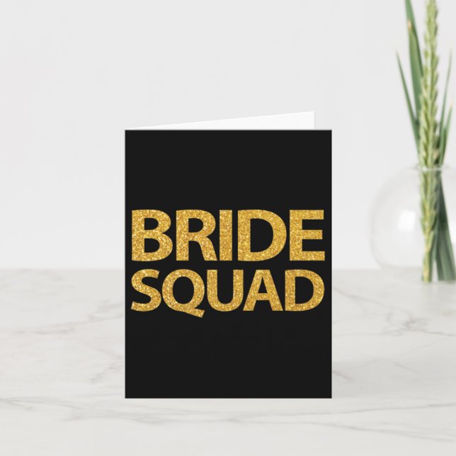 Bridesmaierteam Bride Groom Bride Bride Squad T-Sh Karte (Vorderseite)