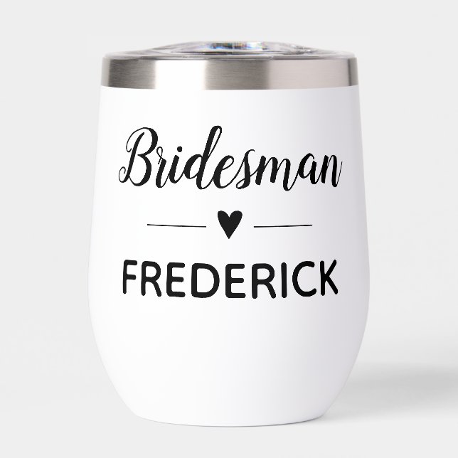 Bridesman Black Handwriting Script Mariage (Avant)