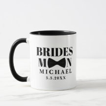 BRIDESMAN-Krawatte-Bogen-Hochzeit personalisiert