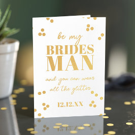 Bridesman Request Trauzeuge Vorschlag Foil Card Folienkarte