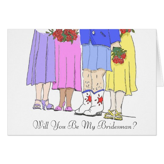 Bridesman, sind Sie mein Bridesman? Karte