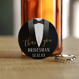 Bridesman Wedding Vielen Dank You Tuxedo Bottle Op Flaschenöffner