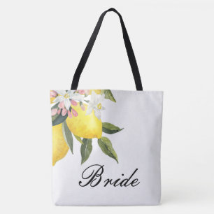 BRIDETASCHE - LEMONEN BLUMEN HOCHZEIT  TASCHE