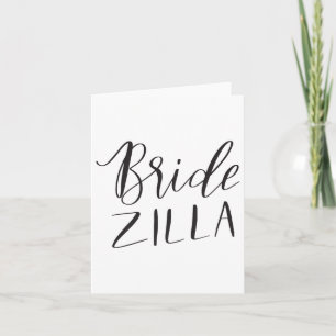 Bridezilla Womens Funny Bridal Wedding Bride Groom Karte