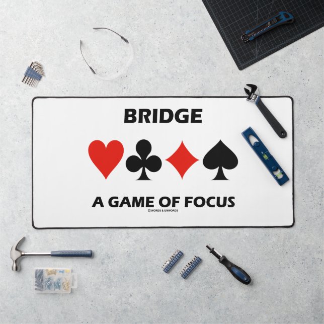 Bridge A Game Of Focus Duplicate Bridge Humor Schreibtischunterlage (Arbeitsplatz)