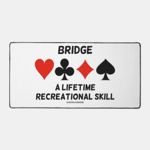 Bridge A Lifetime Recreational Skill 4 Card Anzug Schreibtischunterlage