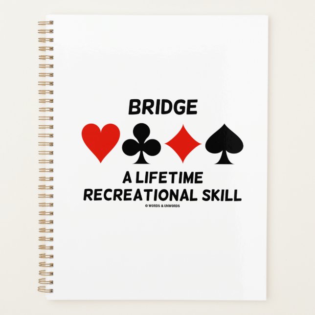Bridge A Lifetime Recreational Skill Card Anzug Planer (Vorderseite)