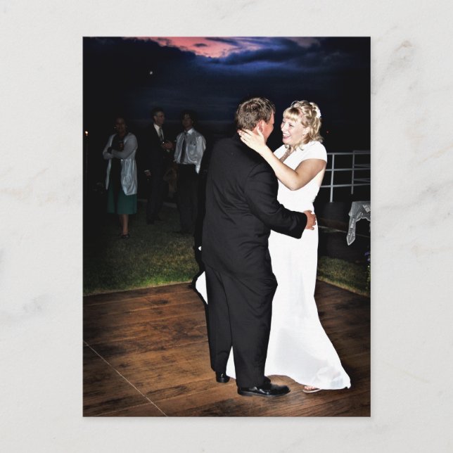 Bridge and Groom at Sunset Postcard Postkarte (Vorderseite)