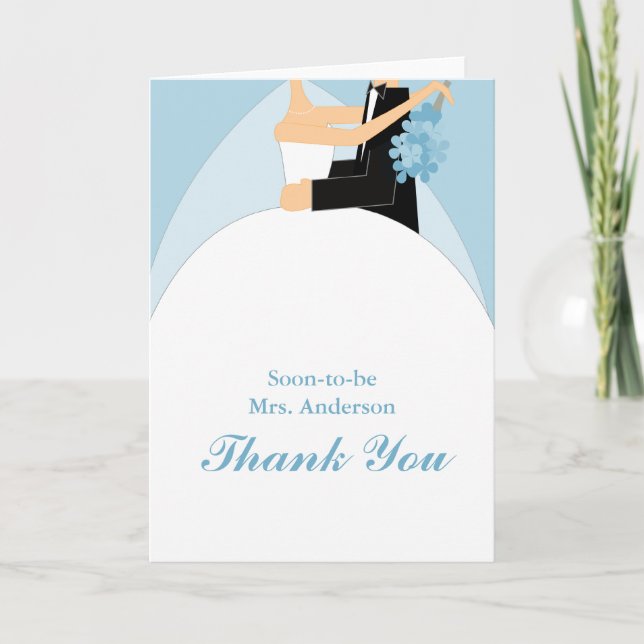 Bridge and Groom Danke Cards (Vorderseite)