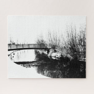 Bridge and Stream Winter Scene 16x20 520pc jpcna
