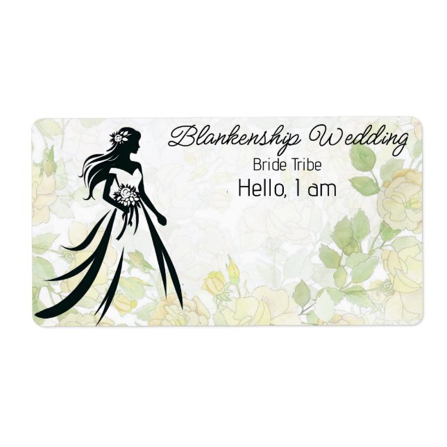 Bridge Art Floral Background Label-Tag (Vorne)