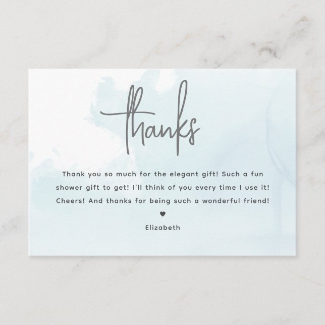 Bridge auf Cloud 9 Brautparty Danke Karte (Vorderseite)