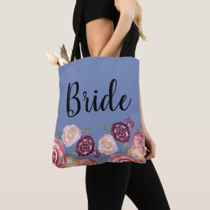 Bridge Blume Muster Pink Tote Bag Tasche