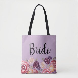 Bridge Blume Muster Pink Tote Bag Tasche